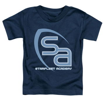 Navy toddler t-shirt with Star Trek Sa Logo graphic