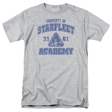 Athletic heather men's regular fit t-shirt with Star Trek Old School graphic
