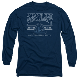 Star Trek Starfleet Academy Earth Men's Long Sleeve T-Shirt Men's Long Sleeve T-Shirt Star Trek   