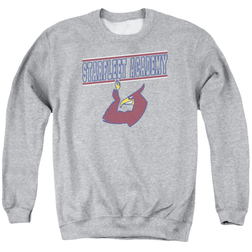 Athletic heather men's crewneck sweatshirt with Star Trek Phoenix graphic