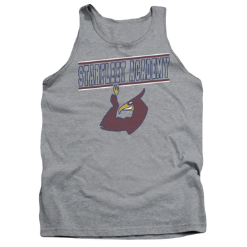 Athletic heather men's tank with Star Trek Phoenix graphic