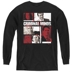 Criminal Minds Character Boxes - Youth Long Sleeve T-Shirt Youth Long Sleeve T-Shirt Criminal Minds   