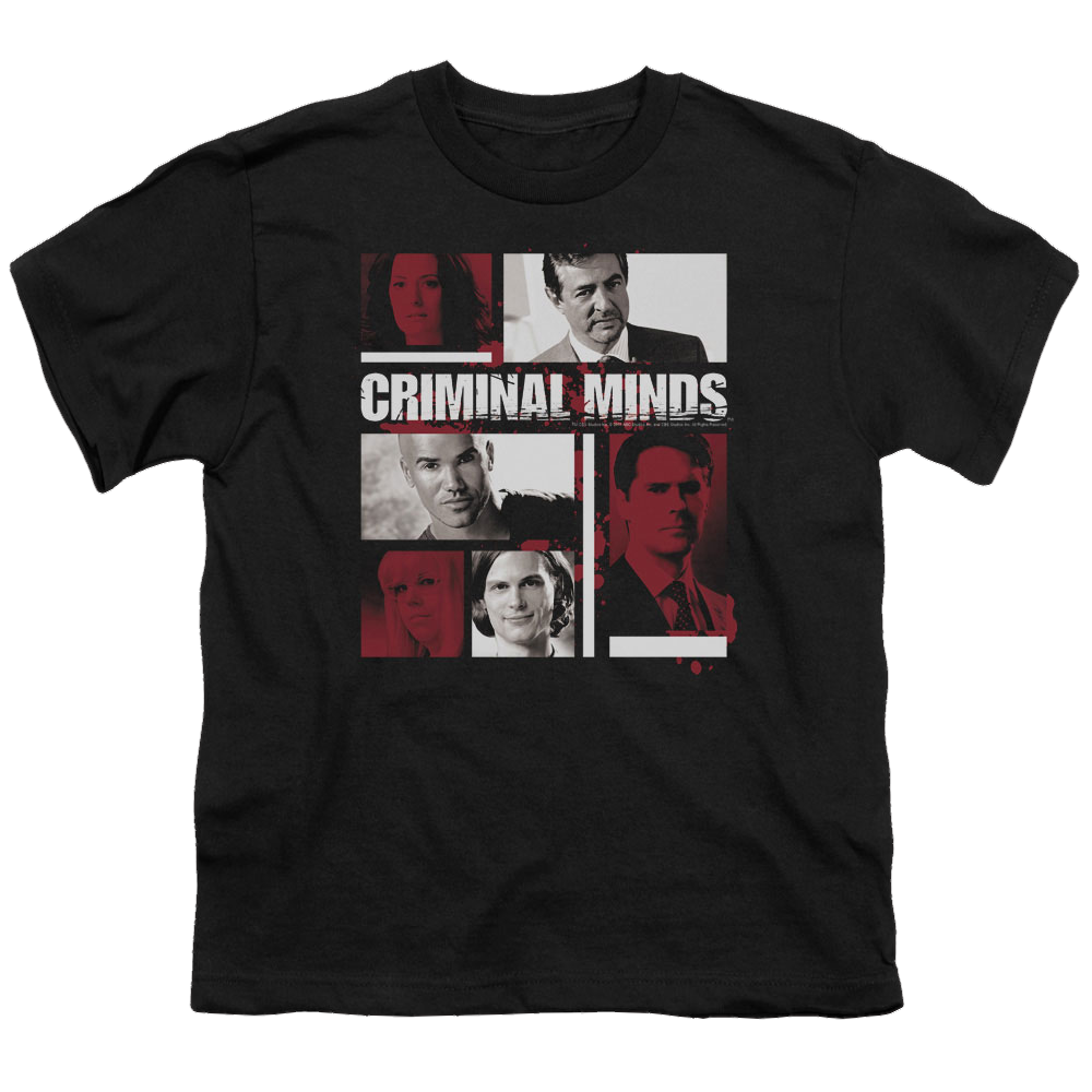 Criminal Minds Character Boxes - Youth T-Shirt (Ages 8-12) Youth T-Shirt (Ages 8-12) Criminal Minds   
