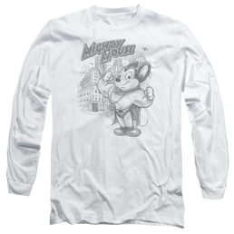 Mighty Mouse Protect And Serve Men's Long Sleeve T-Shirt Men's Long Sleeve T-Shirt Mighty Mouse   