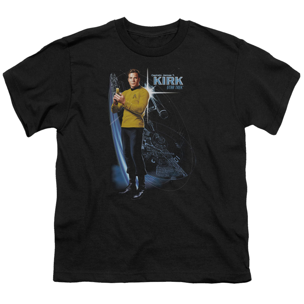 Star Trek The Original Series Galactic Kirk - Youth T-Shirt Youth T-Shirt (Ages 8-12) Star Trek   