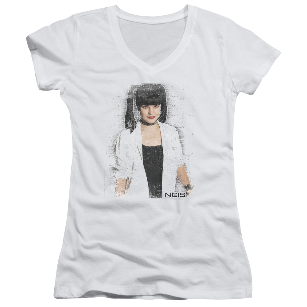 NCIS Abby Skulls - Juniors V-Neck T-Shirt Juniors V-Neck T-Shirt NCIS   