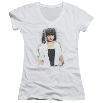 NCIS Abby Skulls - Juniors V-Neck T-Shirt Juniors V-Neck T-Shirt NCIS   
