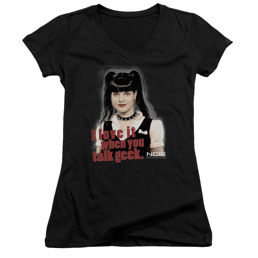 NCIS Geek Talk - Juniors V-Neck T-Shirt Juniors V-Neck T-Shirt NCIS   