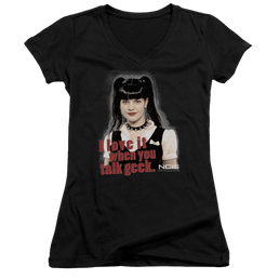 NCIS Geek Talk - Juniors V-Neck T-Shirt Juniors V-Neck T-Shirt NCIS   