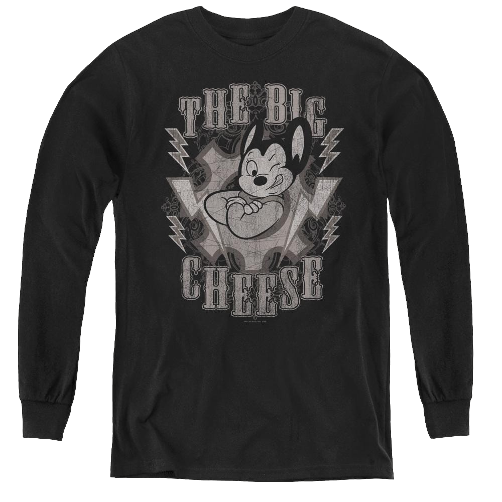 Mighty Mouse The Big Cheese - Youth Long Sleeve T-Shirt Youth Long Sleeve T-Shirt Mighty Mouse   