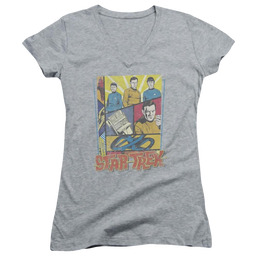 Star Trek Vintage Collage Juniors V-Neck T-Shirt Juniors V-Neck T-Shirt Star Trek   