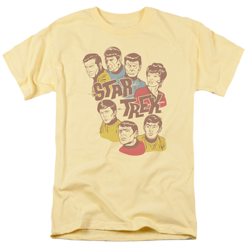 Banana men's regular fit t-shirt with Star Trek Retro Illustrated Crew graphic