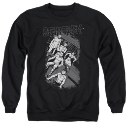 Star Trek Retro Tilted Bridge Men's Crewneck Sweatshirt Men's Crewneck Sweatshirt Star Trek   