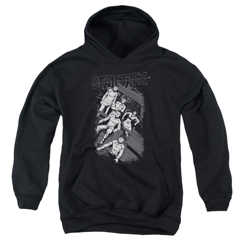 Star Trek The Original Series Retro Tilted Bridge - Youth Hoodie Youth Hoodie (Ages 8-12) Star Trek   