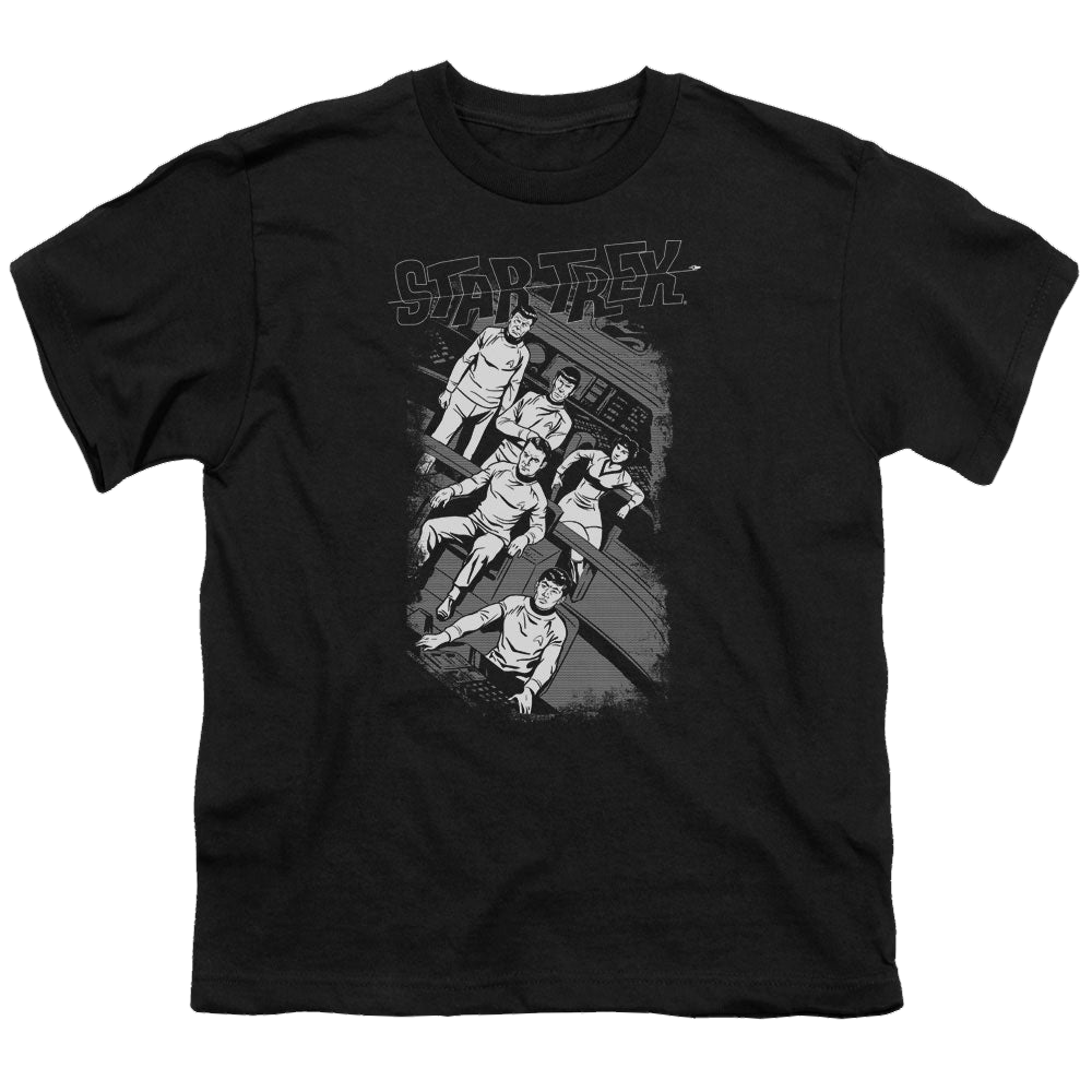 Star Trek The Original Series Retro Tilted Bridge - Youth T-Shirt Youth T-Shirt (Ages 8-12) Star Trek   