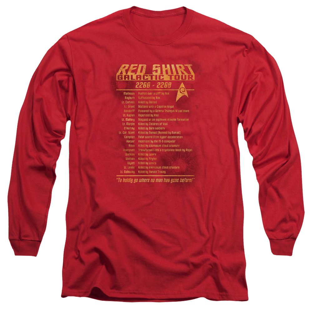Star Trek Red Shirt Tour Men's Long Sleeve T-Shirt Men's Long Sleeve T-Shirt Star Trek   