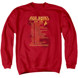 Star Trek Red Shirt Tour Men's Crewneck Sweatshirt Men's Crewneck Sweatshirt Star Trek   