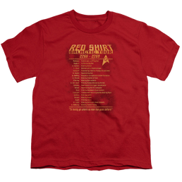 Star Trek The Original Series Red Shirt Tour - Youth T-Shirt Youth T-Shirt (Ages 8-12) Star Trek   