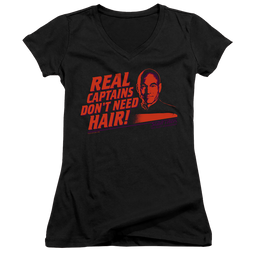 Star Trek Real Captain Juniors V-Neck T-Shirt Juniors V-Neck T-Shirt Star Trek   