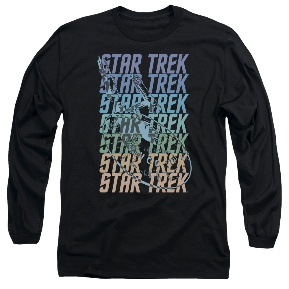 Star Trek Multi Logo Enterprise Men's Long Sleeve T-Shirt Men's Long Sleeve T-Shirt Star Trek   