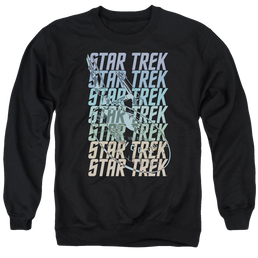 Star Trek Multi Logo Enterprise Men's Crewneck Sweatshirt Men's Crewneck Sweatshirt Star Trek   