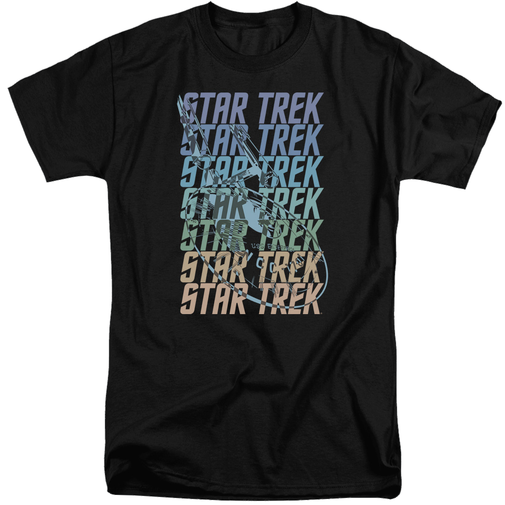 Star Trek Multi Logo Enterprise Men's Tall Fit T-Shirt Men's Tall Fit T-Shirt Star Trek   