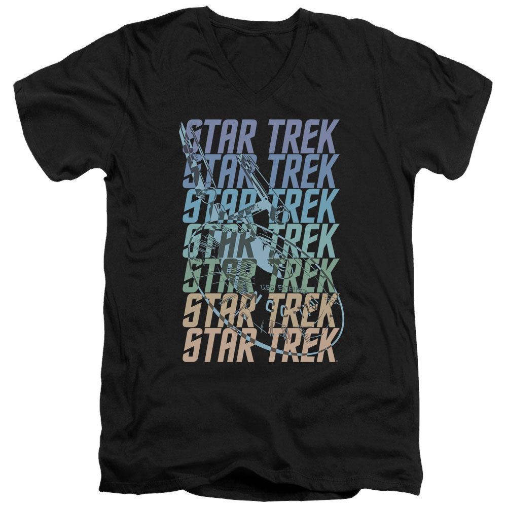 Star Trek Multi Logo Enterprise Men's V-Neck T-Shirt Men's V-Neck T-Shirt Star Trek   