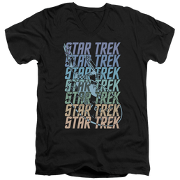 Star Trek Multi Logo Enterprise Men's V-Neck T-Shirt Men's V-Neck T-Shirt Star Trek   
