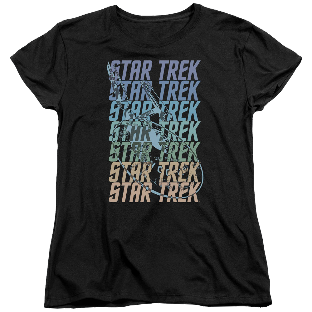 Star Trek Multi Logo Enterprise Women's T-Shirt Women's T-Shirt Star Trek   