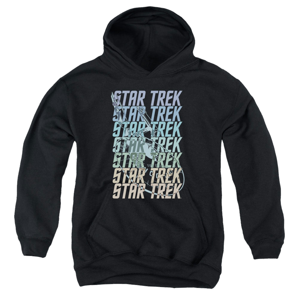 Star Trek The Original Series Multi Logo Enterprise - Youth Hoodie Youth Hoodie (Ages 8-12) Star Trek   