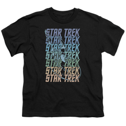 Star Trek The Original Series Multi Logo Enterprise - Youth T-Shirt Youth T-Shirt (Ages 8-12) Star Trek   