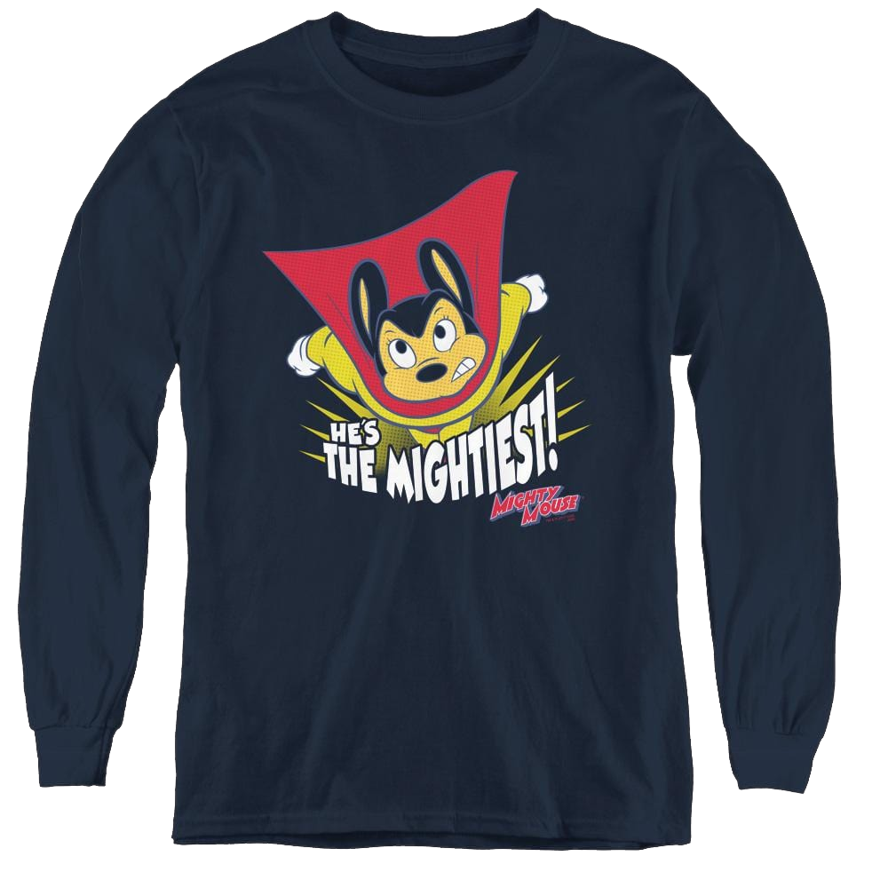 Mighty Mouse The Mightiest - Youth Long Sleeve T-Shirt Youth Long Sleeve T-Shirt Mighty Mouse   