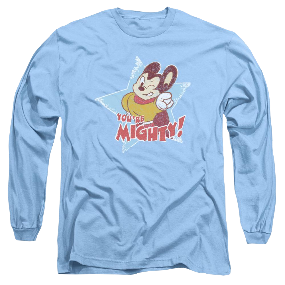 Mighty Mouse Youre Mighty Men's Long Sleeve T-Shirt Men's Long Sleeve T-Shirt Mighty Mouse   