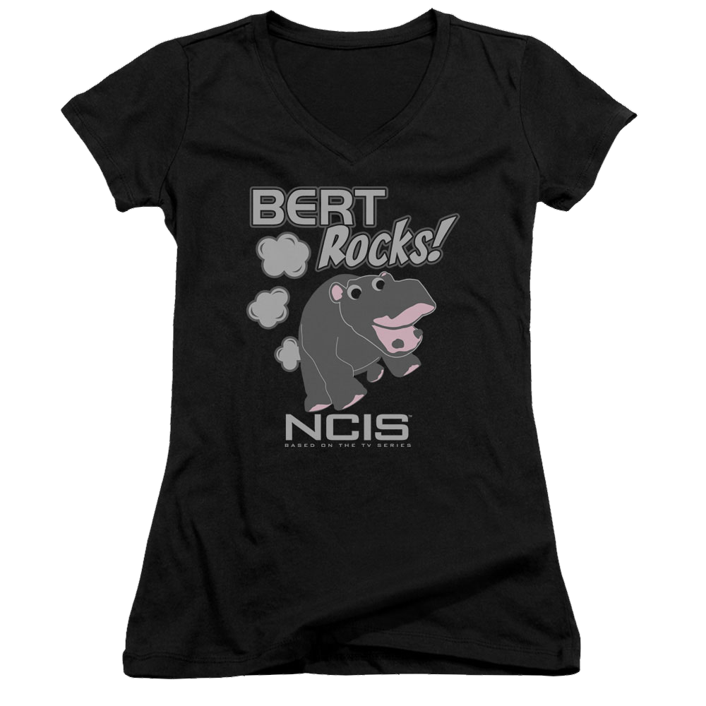 NCIS Bert Rocks - Juniors V-Neck T-Shirt Juniors V-Neck T-Shirt NCIS   
