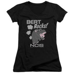 NCIS Bert Rocks - Juniors V-Neck T-Shirt Juniors V-Neck T-Shirt NCIS   