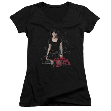 NCIS Goth Crime Fighter - Juniors V-Neck T-Shirt Juniors V-Neck T-Shirt NCIS   
