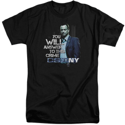 CSI: NY You Will Answer - Men's Tall Fit T-Shirt Men's Tall Fit T-Shirt CSI   