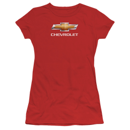 Chevrolet Chevy Bowtie Stacked - Juniors T-Shirt Juniors T-Shirt Chevrolet   