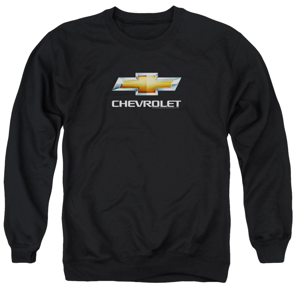 Chevrolet Chevy Bowtie Stacked - Men's Crewneck Sweatshirt Men's Crewneck Sweatshirt Chevrolet   