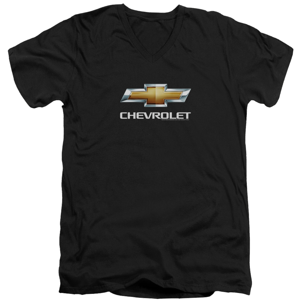 Chevrolet Chevy Bowtie Stacked - Men's V-Neck T-Shirt Men's V-Neck T-Shirt Chevrolet   