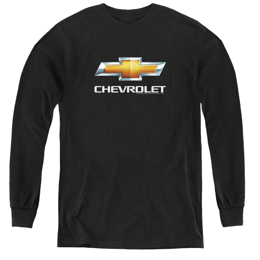 Chevrolet Chevy Bowtie Stacked - Youth Long Sleeve T-Shirt Youth Long Sleeve T-Shirt Chevrolet   