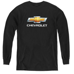 Chevrolet Chevy Bowtie Stacked - Youth Long Sleeve T-Shirt Youth Long Sleeve T-Shirt Chevrolet   