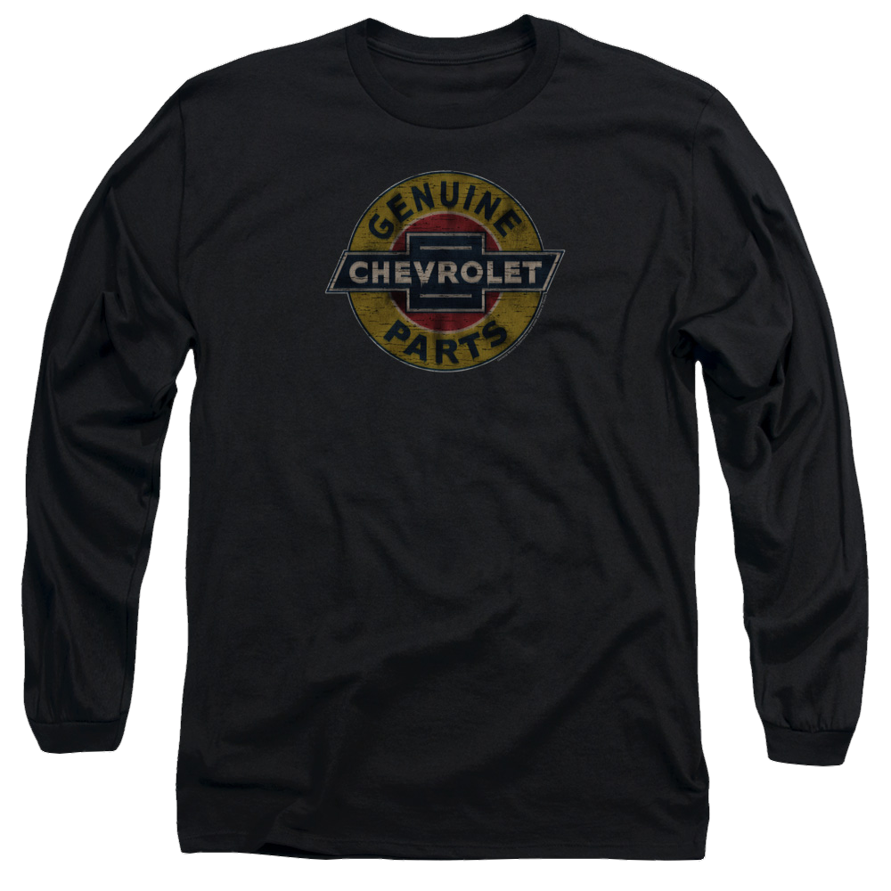 Chevrolet Genuine Chevy Parts Distressed Sign - Men's Long Sleeve T-Shirt Men's Long Sleeve T-Shirt Chevrolet   