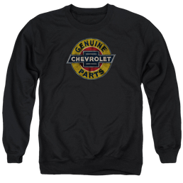Chevrolet Genuine Chevy Parts Distressed Sign - Men's Crewneck Sweatshirt Men's Crewneck Sweatshirt Chevrolet   