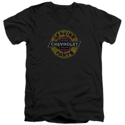 Chevrolet Genuine Chevy Parts Distressed Sign - Men's V-Neck T-Shirt Men's V-Neck T-Shirt Chevrolet   