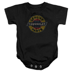 Chevrolet Genuine Chevy Parts Distressed Sign - Baby Bodysuit Baby Bodysuit Chevrolet   