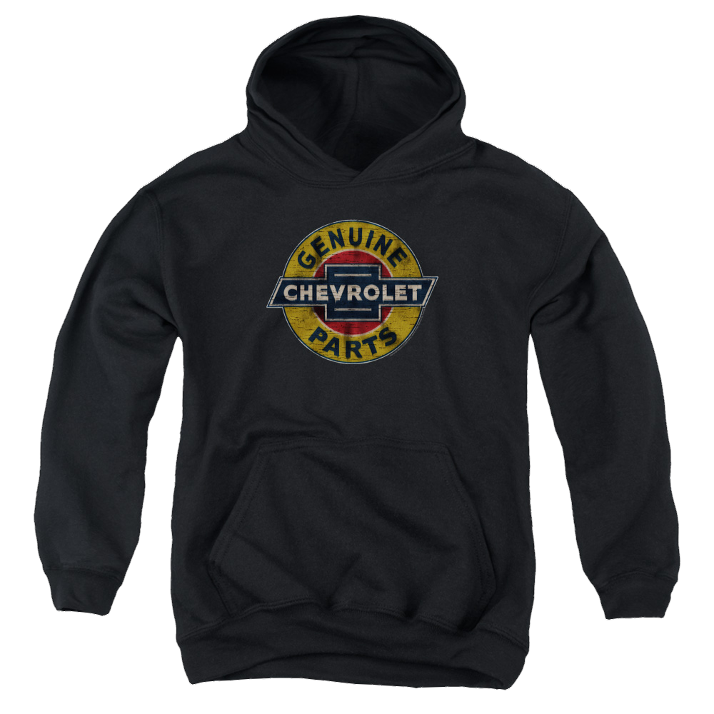 Chevrolet Genuine Chevy Parts Distressed Sign - Youth Hoodie (Ages 8-12) Youth Hoodie (Ages 8-12) Chevrolet   