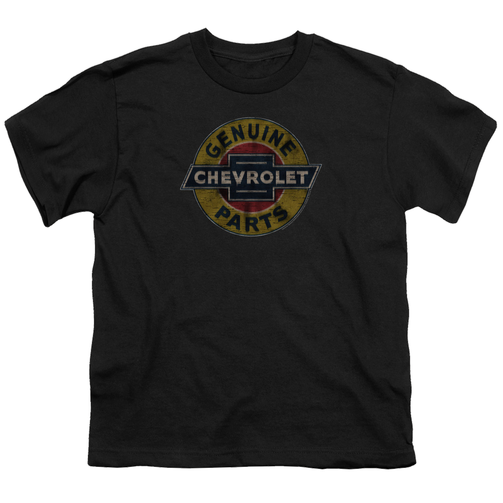 Chevrolet Genuine Chevy Parts Distressed Sign - Youth T-Shirt (Ages 8-12) Youth T-Shirt (Ages 8-12) Chevrolet   