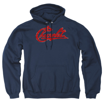 Chevrolet Chevrolet Script Distressed - Pullover Hoodie Pullover Hoodie Chevrolet   