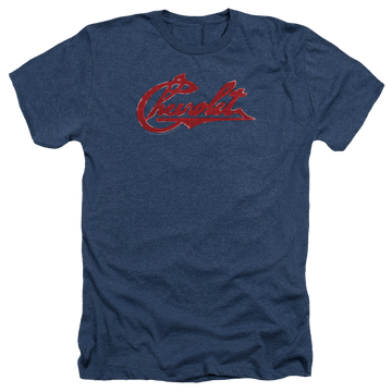 Chevrolet Chevrolet Script Distressed - Men's Heather T-Shirt Men's Heather T-Shirt Chevrolet   